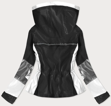 DAMSKA KURTKA WIATRÓWKA CZARNO-BIAŁA (YR1966)