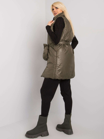 Puchowa kamizelka ze stójką Factory Price khaki (612)
