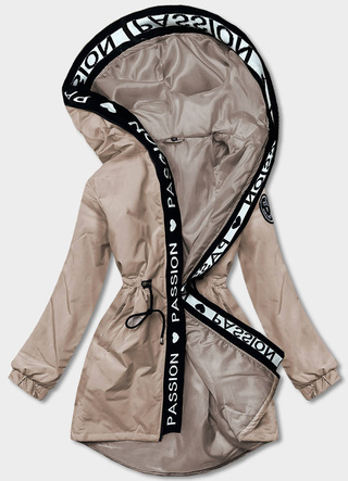 Damska parka oversize cappuccino (b8080-12)