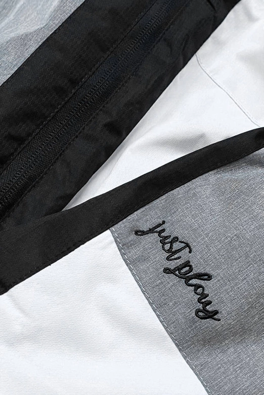 DAMSKA KURTKA ZIMOWA NARCIARSKA CZARNO-BIAŁA (B2359)