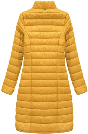 DŁUGA PIKOWANA KURTKA ŻÓŁTA (80930)