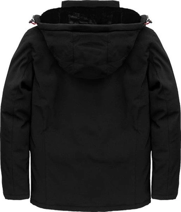 KURTKA ZIMOWA Z MEMBRANĄ CZARNO-CZERWONA (456)