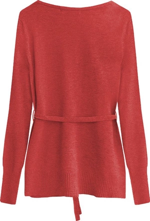 SWETEREK WIĄZANY W TALII CZERWONY (1538)