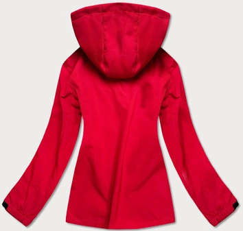 DAMSKA KURTKA NA POLARZE CIEMNO-CZERWONA (56008)