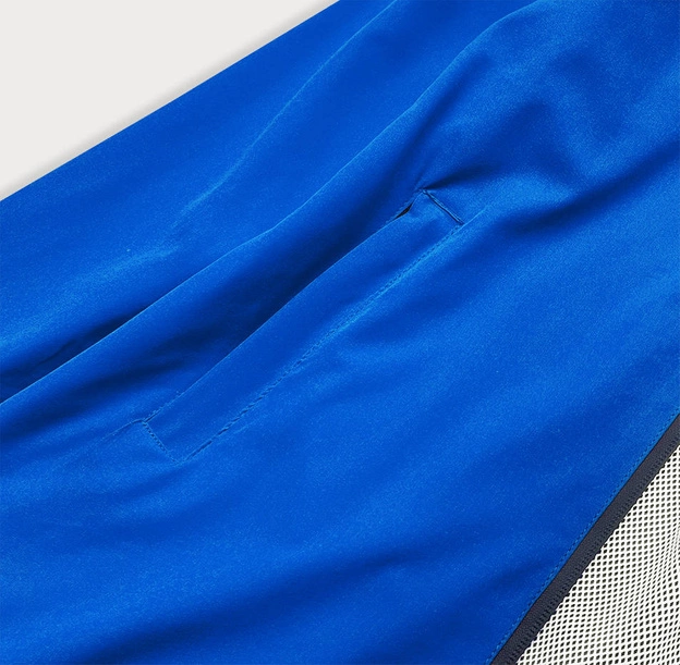 Letnia kurtka damska na podszewce niebieska (hh036-9)