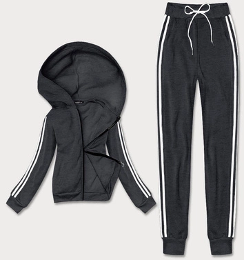 Komplet dresowy z lampasami grafitowy (KK0050)