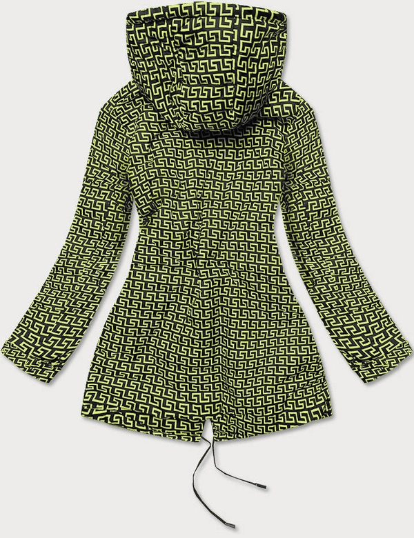 Parka damska 2w1 khaki/limonka (w702big)