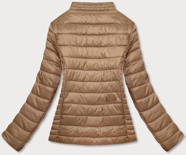 CIENKA KURTKA DAMSKA ZE STÓJKĄ BRĄZOWA (BH-2006)