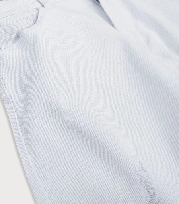 Szerokie spodnie damskie kuloty białe (b102)