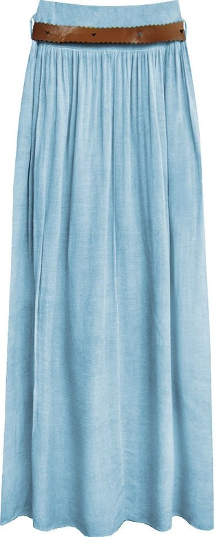 SPÓDNICA MAXI Z PASKIEM JASNONIEBIESKA 2 (343ART)