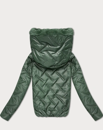 Damska kurtka na futerku S'West khaki (B8389-11011)