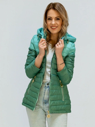 PIKOWANA KURTKA Z KAPTUREM MORSKA (W618)