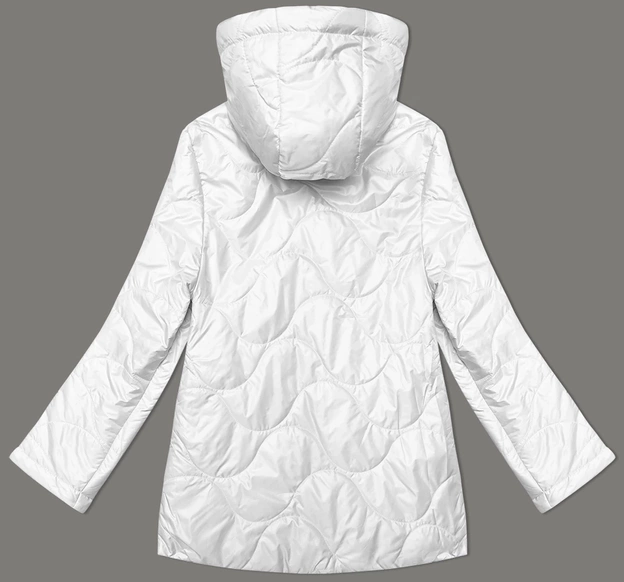 Lekko ocieplana pikowana kurtka damska S'West biała perła (B8242-26)