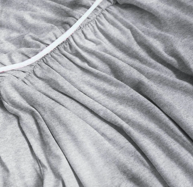 LUŹNA SUKIENKA MAXI W GUMKĘ SZARA (593ART)