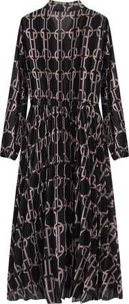 SZYFONOWA SUKIENKA MIDI CZARNA (462/2ART)