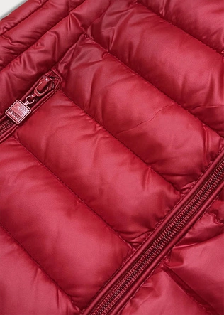 Bezrękawnik ze stójką damski czerwony (b2722-4)