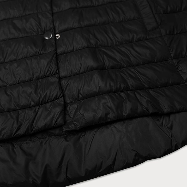 Pikowana kurtka damska ze stójką Minority czarna (P3-6908-1)