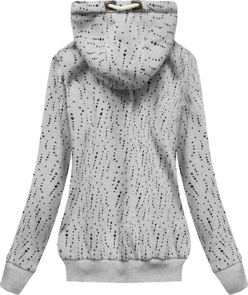 BLUZA W NIEREGULARNE KROPKI SZARA (1915)