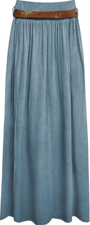 SPÓDNICA MAXI Z PASKIEM CIEMNONIEBIESKA 1 (343ART)