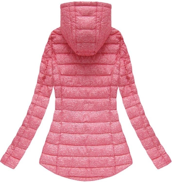 PIKOWANA KURTKA Z KAPTUREM RÓŻOWA (7210)
