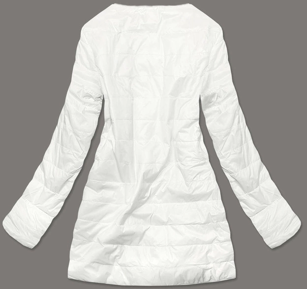 Przejściowa kurtka damska na misiu biała (m-1733)