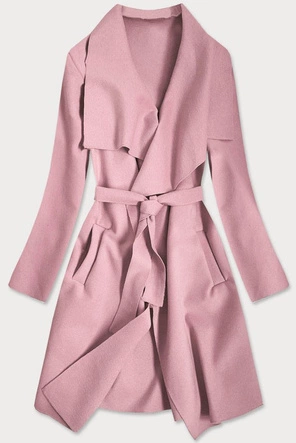 MINIMALISTYCZNY PŁASZCZ ANTYCZNY RÓŻ (678ART)