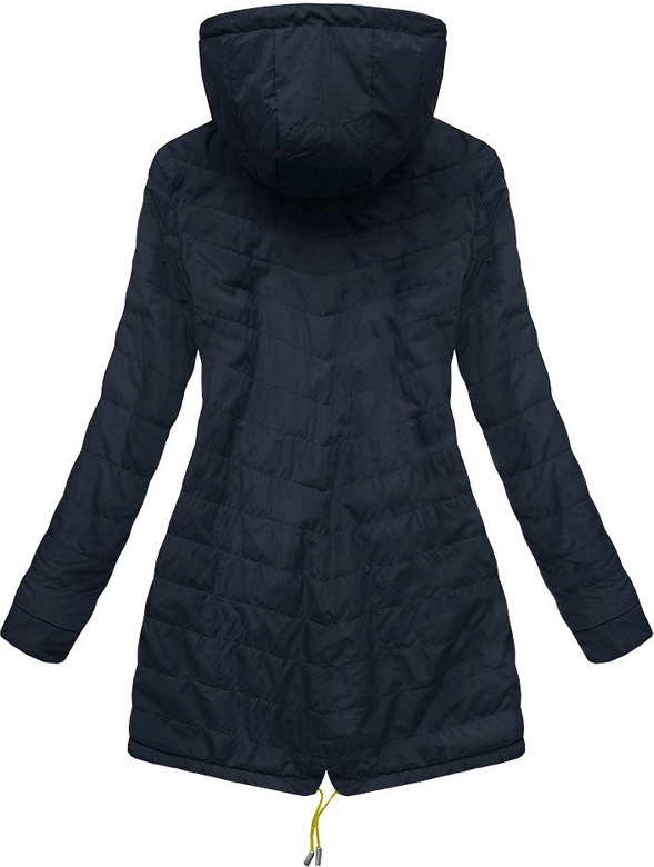 DWUSTRONNA PARKA Z KAPTUREM ŻÓŁTO-GRANATOWA (W306)