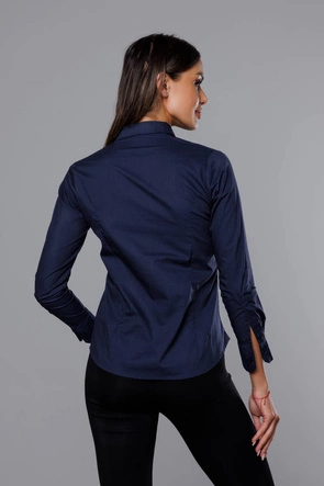 Klasyczna koszula damska ciemnoniebieska (HH039-50)