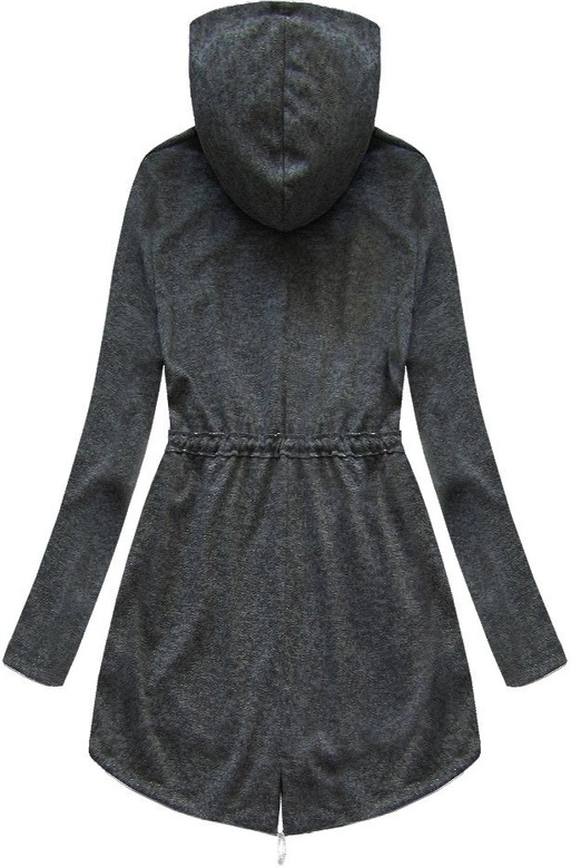 DŁUGA BLUZA Z KAPTUREM GRAFITOWA (83ART)