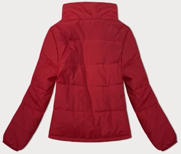 Pikowana kurtka damska ze stójką czerwona (16M2382-270)