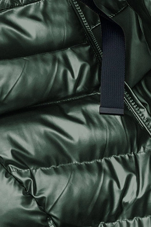 METALICZNA ZIMOWA KURTKA DAMSKA ZIELONA (5M778-238)