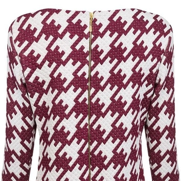 PIKOWANA BORDOWA WZORZYSTA SUKIENKA (S228)