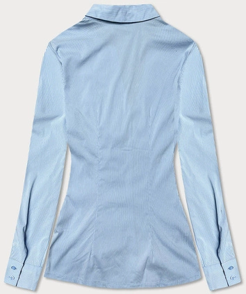 Koszula damska w drobne paseczki jasna niebieska (SSY2026)