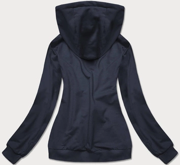 Cienka damska bluza kangurka ciemny granat (W06-25)