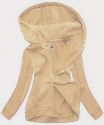 Bluza damska sportowa beżowa (W03-159)