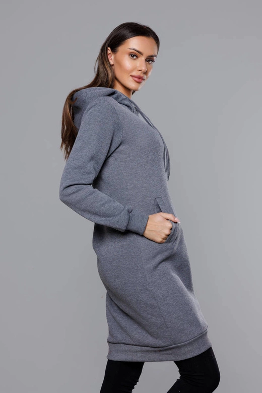 Długa bluza dresowa ciemnoszara (YS10005-5)