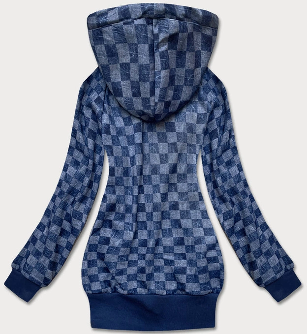 Sportowa bluza w kratkę granatowa (amg-62)