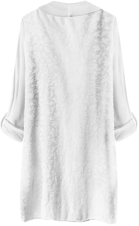 NARZUTKA Z TŁOCZONYMI KWIATAMI BIAŁA (253ART)