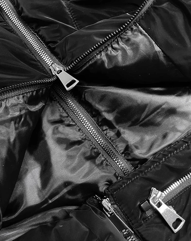 Kurtka zimowa damska trzy długości czarna matowa (ag8-003)