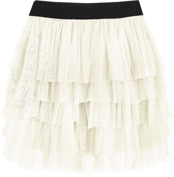 SPÓDNICA Z FALBANAMI ECRU (2231)