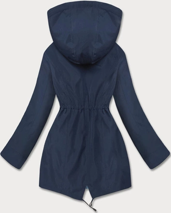 Cienka parka dwustronna damska granatowo-niebieska (16M9081-215)
