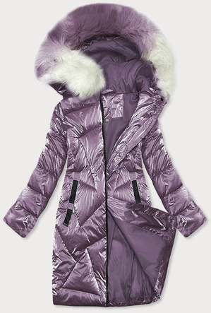 ZIMOWA KURTKA DAMSKA Z KAPTUREM FIOLETOWA (H-1105/97)