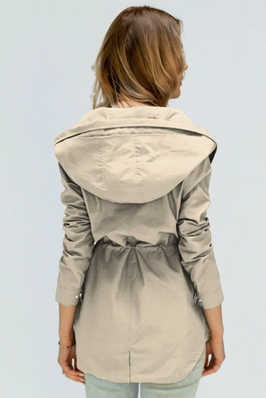 PARKA Z KAPTUREM BEŻOWA (W726)