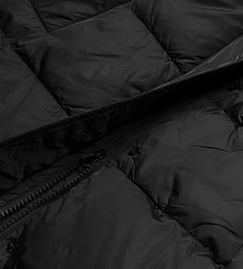 Kurtka zimowa damska z kapturem czarna (AG1-J9091)