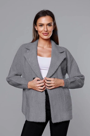 Krótka narzutka alpaka szara (CJ65)