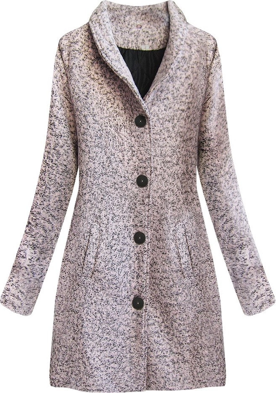 KRÓTKI PŁASZCZ ZE STÓJKĄ RÓŻOWY (536/1ART)