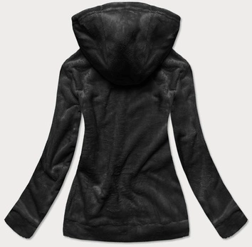 Pluszowa damska bluza czarna (hh033-1)
