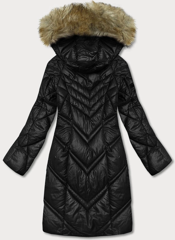 Pikowana kurtka damska czarna (H-97-2)