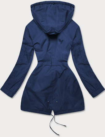 Parka damska 2w1 niebieski ciemny/biały (w702big)
