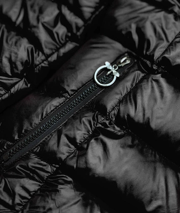 DWUSTRONNA KURTKA DAMSKA ZIMOWA CZARNO-BIAŁA (B9582-1026)